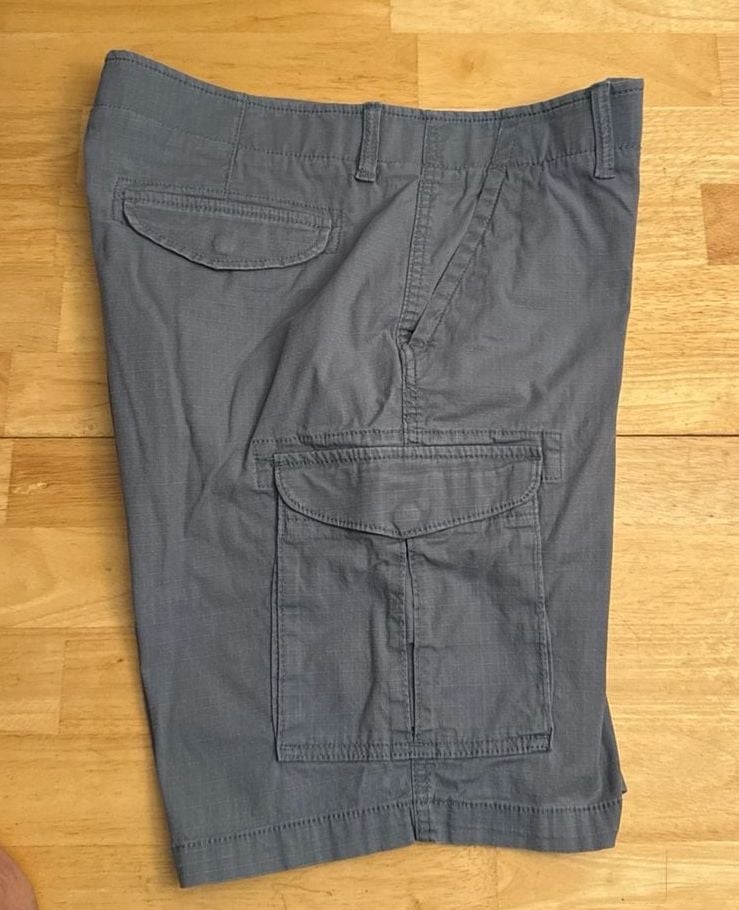 Sonoma Goods For Life Men's Flexwear Ripstop Cargo Shorts Size 34 Blue-Grey